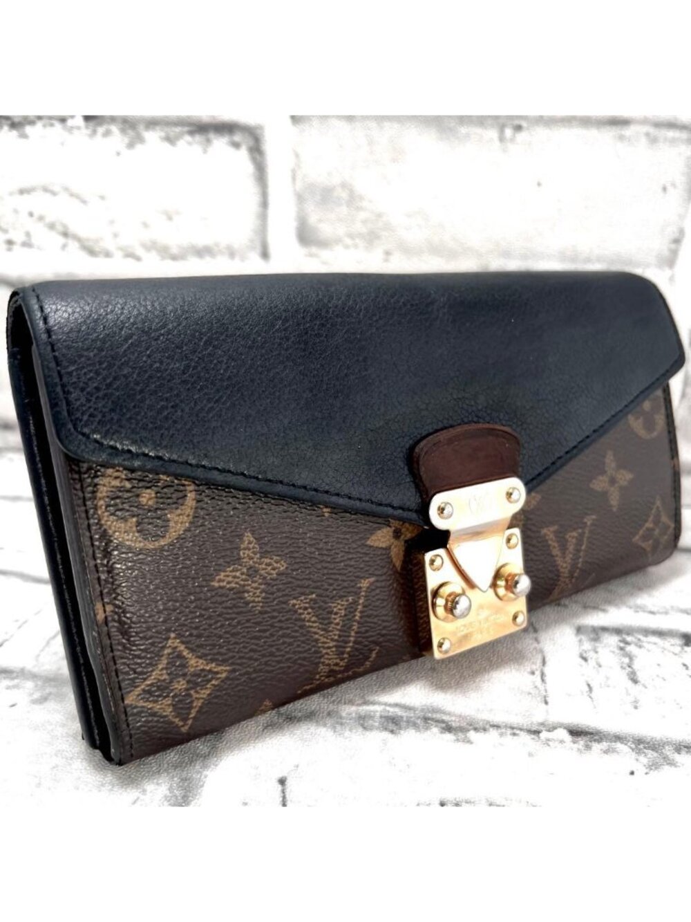 Louis Vuitton Monogram Portefeuille Pallas Noir Wallet